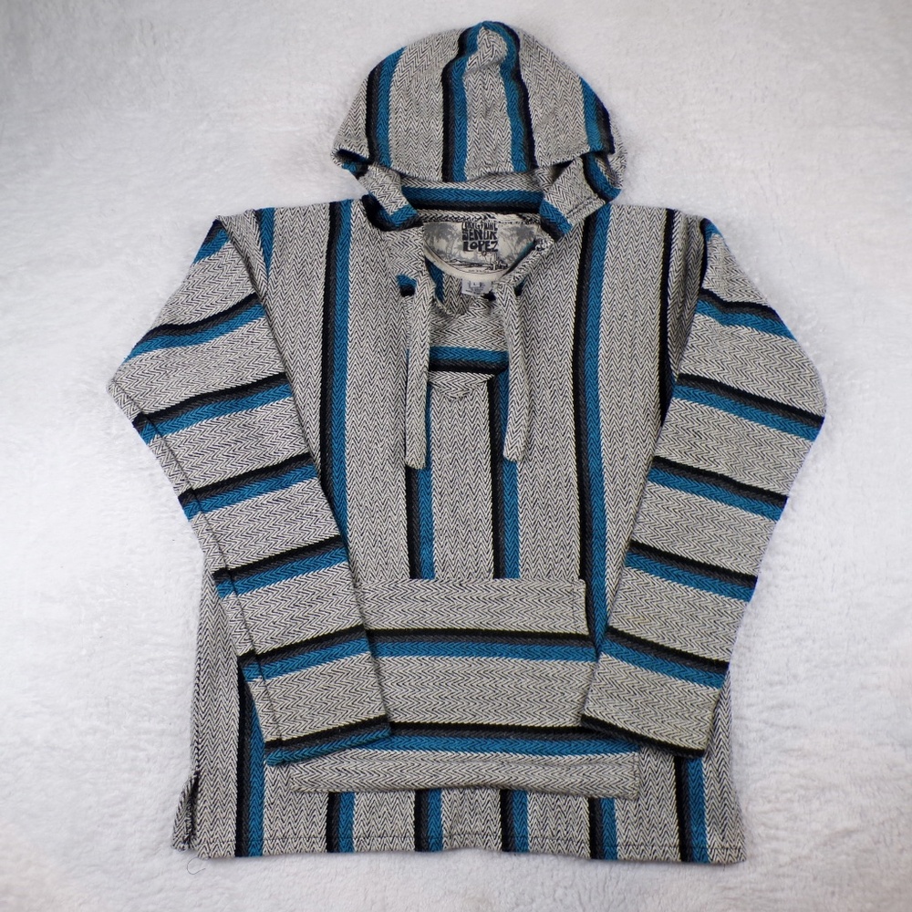 Original Senor Lopez Adult Baja Hoodie Pullover Poncho Men's Size Large